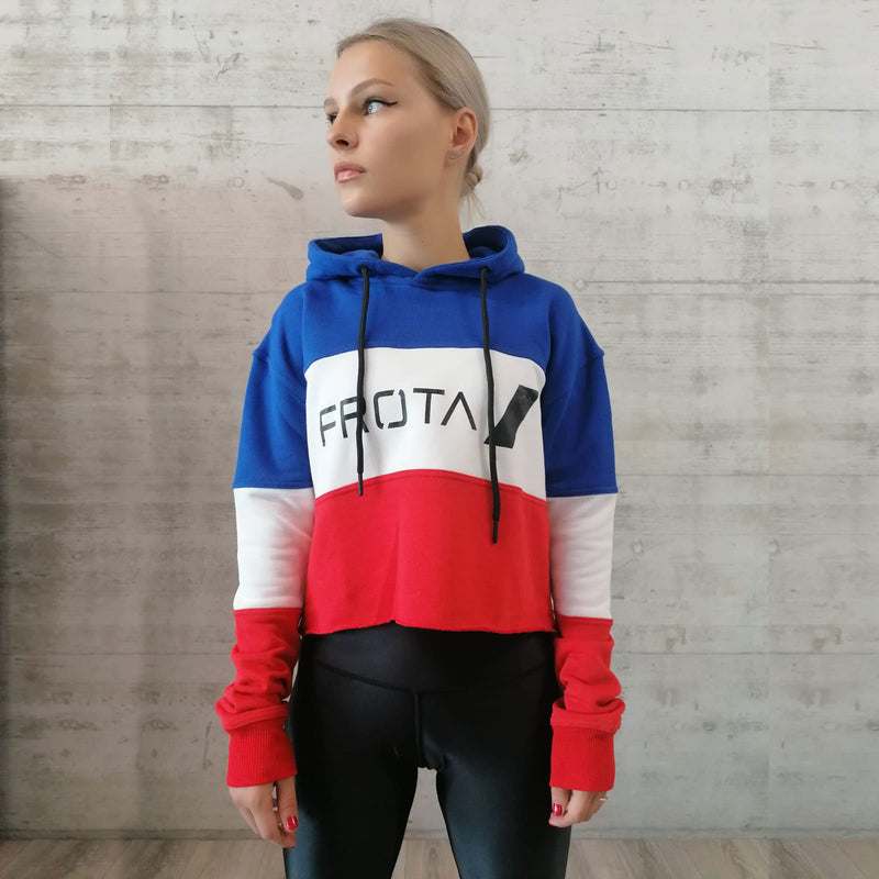Hoodie woman | red and blue
